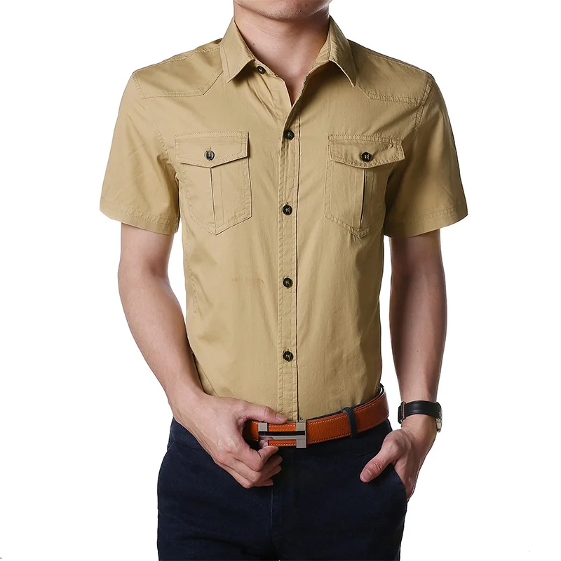 M 4XL Male Shirt Casual High Quality Men Shirt Short Sleeve Fashion ...