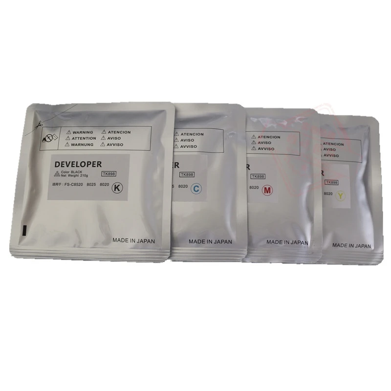 

New compatible TK895 TK896 TK897 TK898 Developer for Kyocera FS-C8020 8025 8520 8525 210g 4pcs KMCY developer