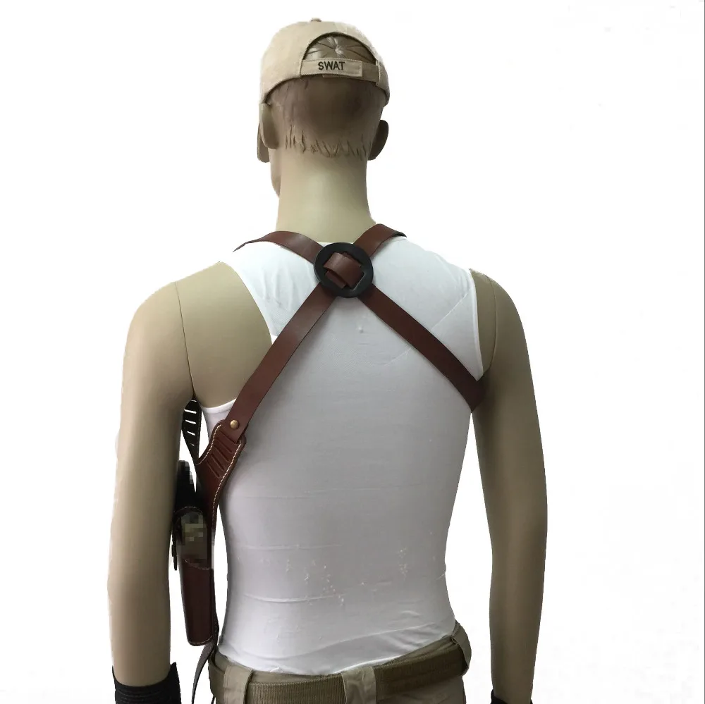Arma de Couro Bolsa de Ombro Coldre de Couro Coldre de Arma Encaixa Médio Quadro Auto Pistolas Vertical Genuíno Mão Direita se 9 High Quality Esporte e Lazer