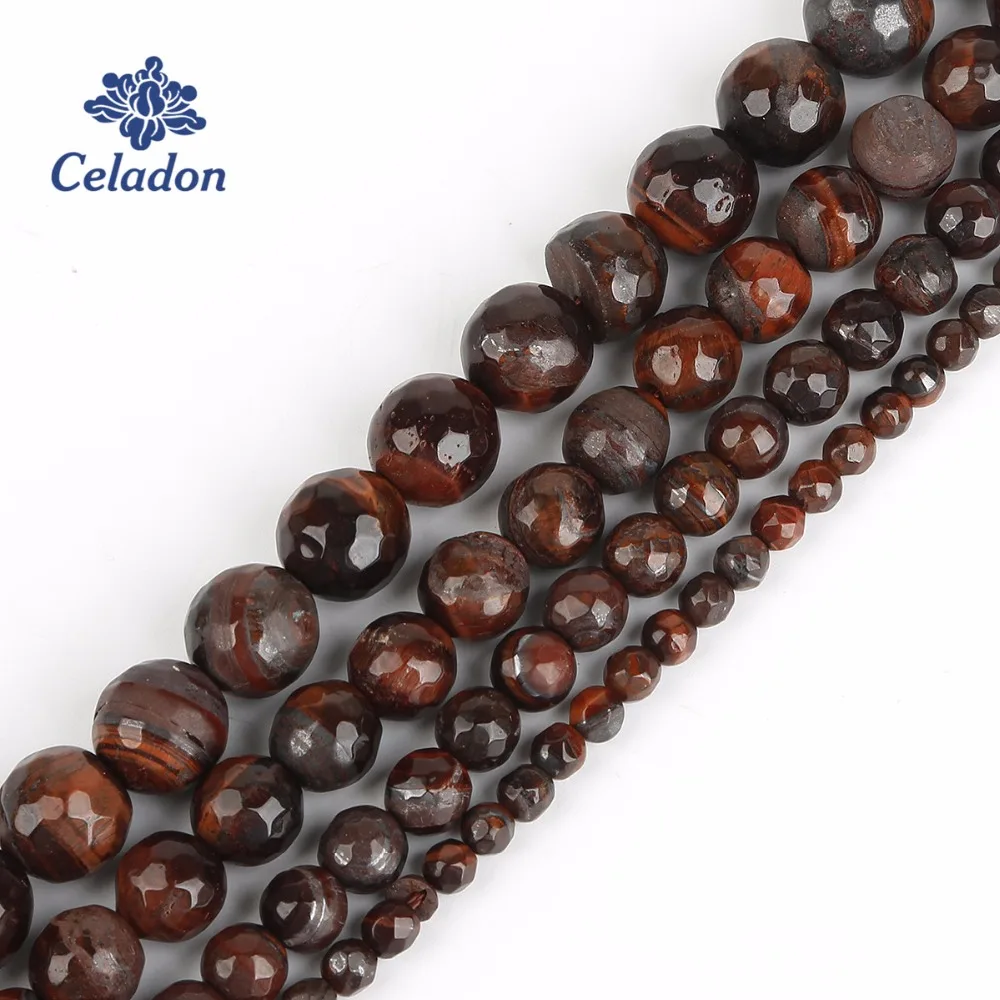 Factory Price Wholesale Red Tiger Eye Round Beads For Jewelry Making Bracelet Necklace 15&quot Pick Size 4mm 6mm 8mm 10mm | Украшения и