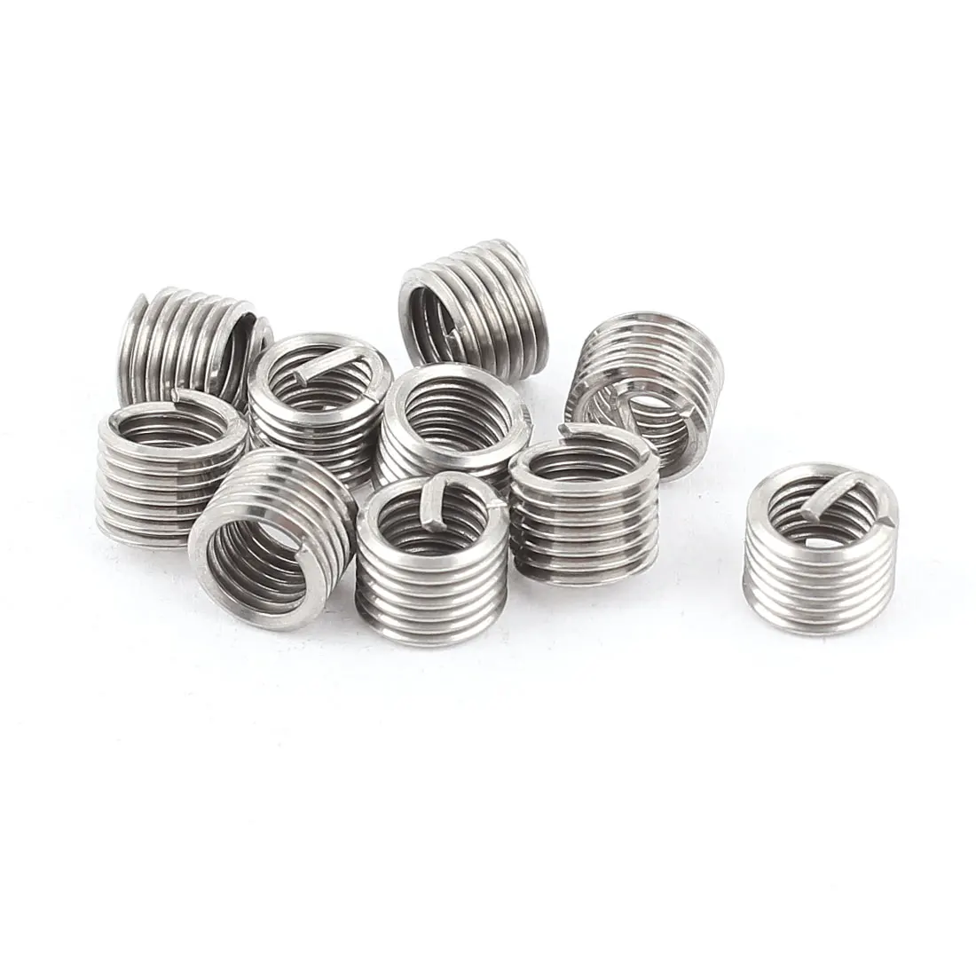 UXCELL 10Pcs 304 Stainless Steel Wire Thread Repair Inserts M6 X 1Mm X