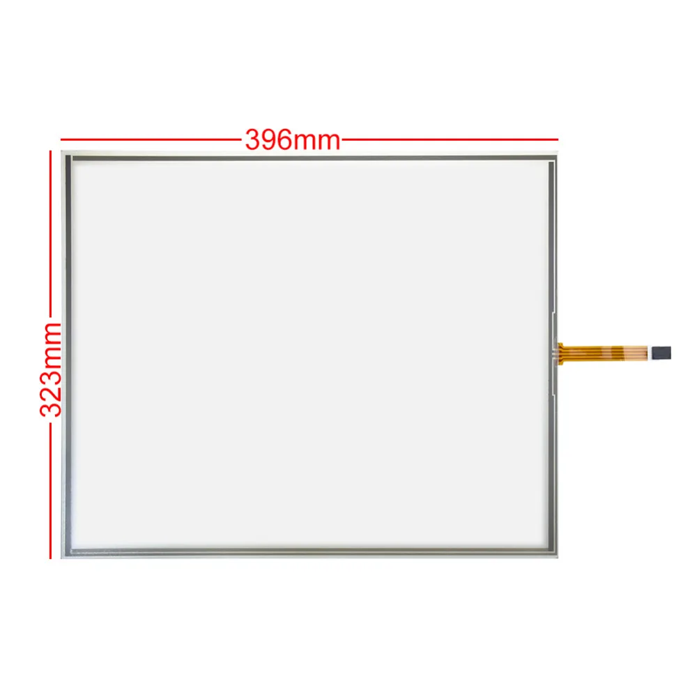Оригинальный 2,3 мм * 396*323 мм для 19 дюймов 4 линии Замена Сопротивление сенсор резистивный сенсорный экран стекло мониторы + управление карты