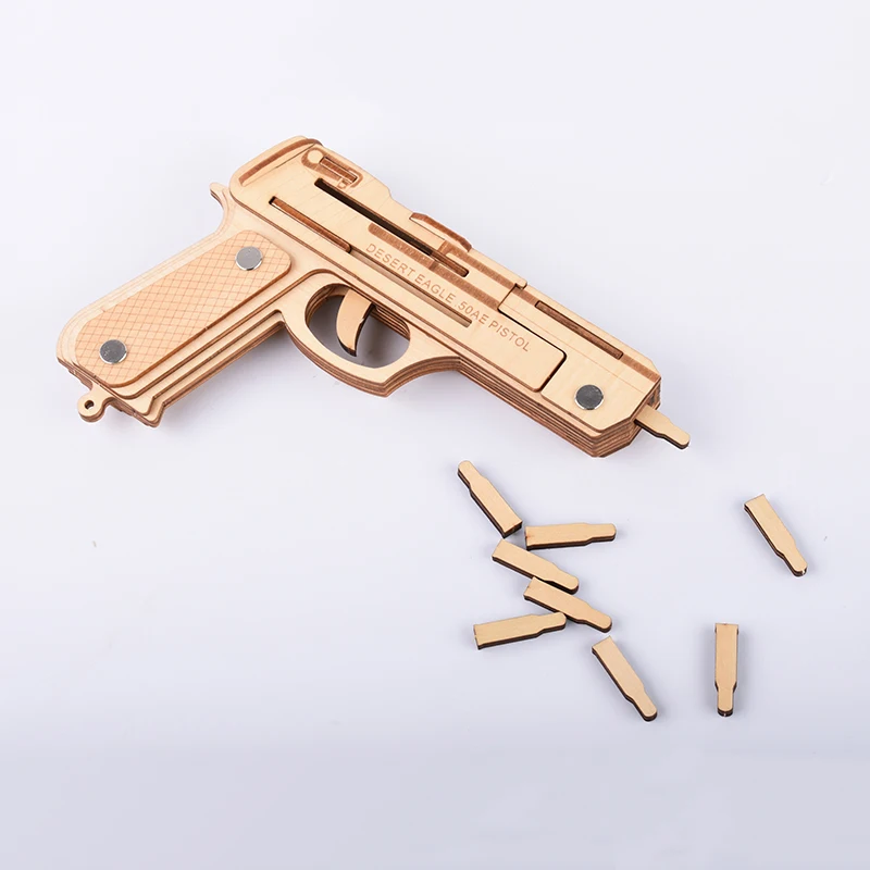Пистолет резинка Desert Eagle детский аналоговый пистолет для самостоятельной сборки