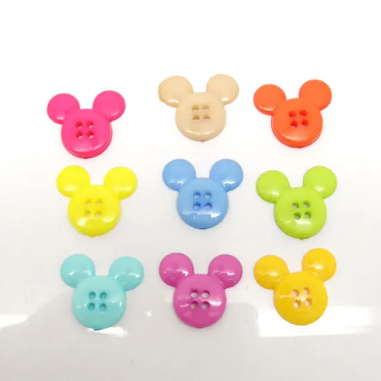

50Pcs Mixed Mouse Acrylic Sewing Buttons For Cloth Flatback Cabochon Scrapbooking Crafts Knopf Bouton Decor Diy Accessories