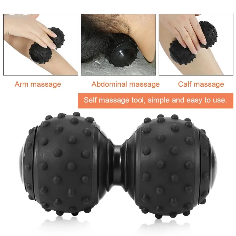 Силиконовый Массажный мяч колючие мячи в форме арахиса ролики для йоги массажер для тела триггер для спины точечная терапия боли в мышцах тела облегчение напряжения