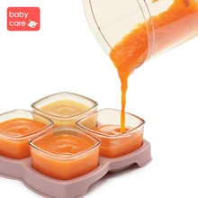BabyCare 4 шт./компл. детское питание стекло Crisper детская еда, молоко Кормление коробка для хранения детское питание портативный лоток набор посуды