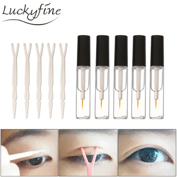

Professional 5 Pieces 6ML Double Eyelid Glue False Eyelash Extension Glue Eye Lash Adhesive Gel Eyes Bigger Makeup Tool