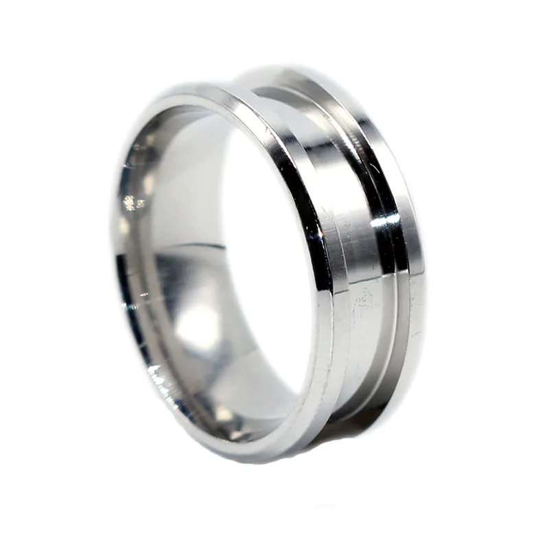 Handcrafted 8mm Stainless Steel Ring - Premium DIY Jewelry Making Supplies