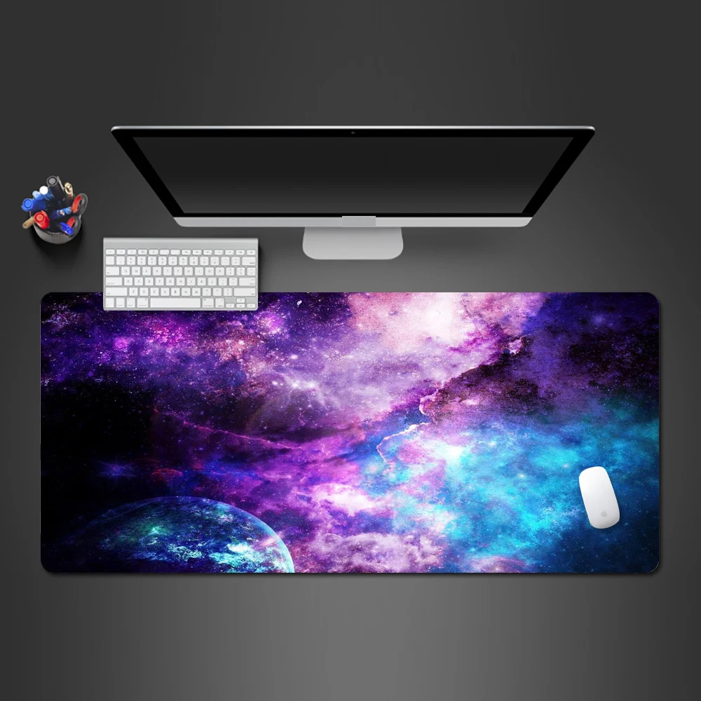 

Super Starry Sky Mouse Pad Professional PC Game Computer Player Mousepad Rubber Washable Big Desk Mat To Gamer Christmas Gift