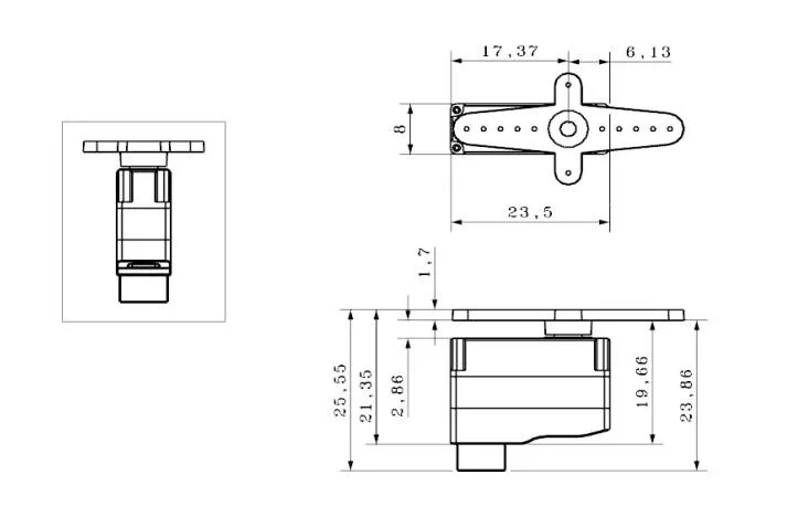 KST Micro Servo X08N V5.0 высокий крутящий момент тонкий крыло светильник с фиксированным крылом рулевое управление DLG планер вертолет