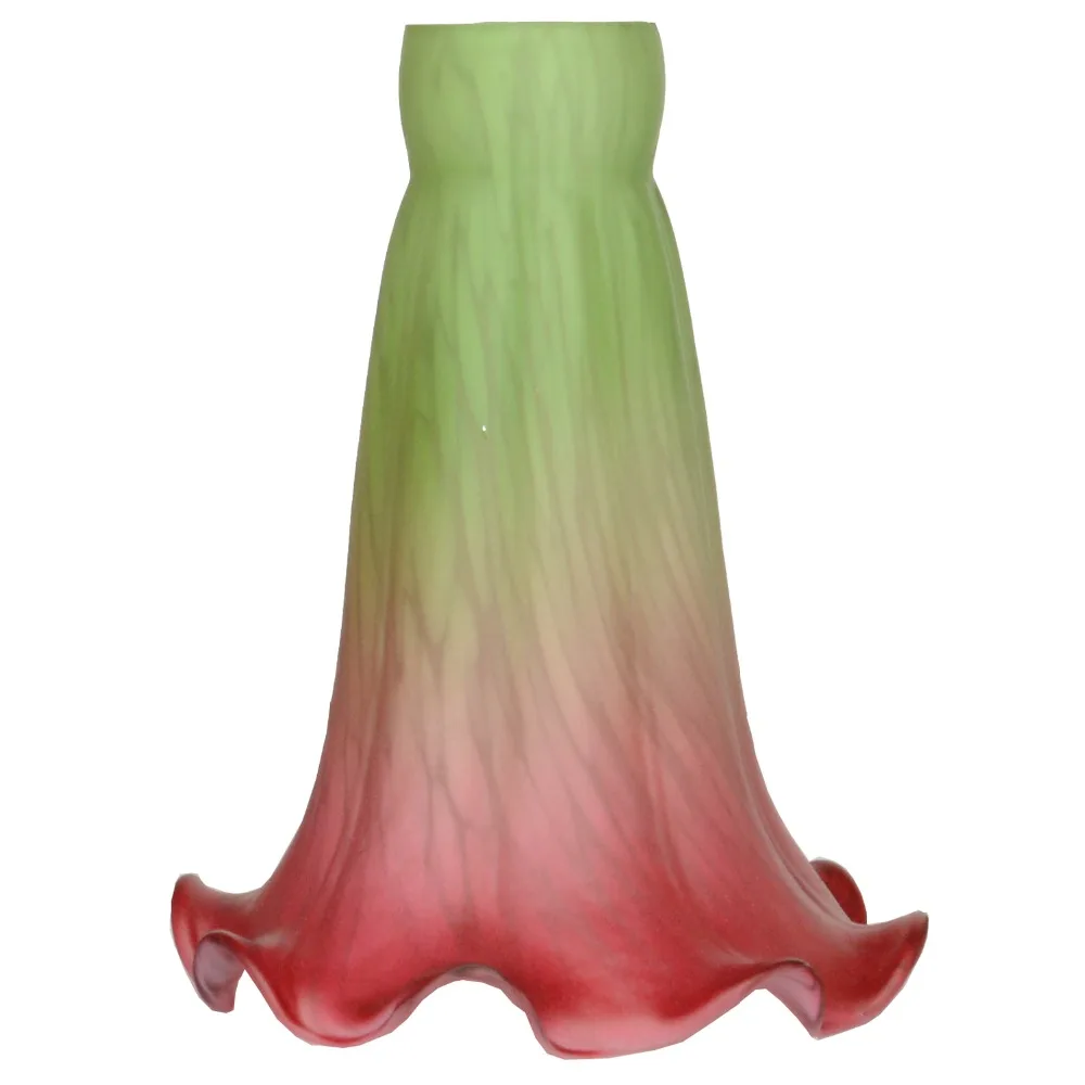 W3.5 x H4.5 inch Pink Green Pond Lily Shade Glass Lampshade Replacement