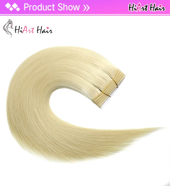 HiArt 100g Hair Weft In Human Hair Extension Weaves Extensions Human Hair Salon Double Drawn Remy Hair Weft Straight 18"20"22"