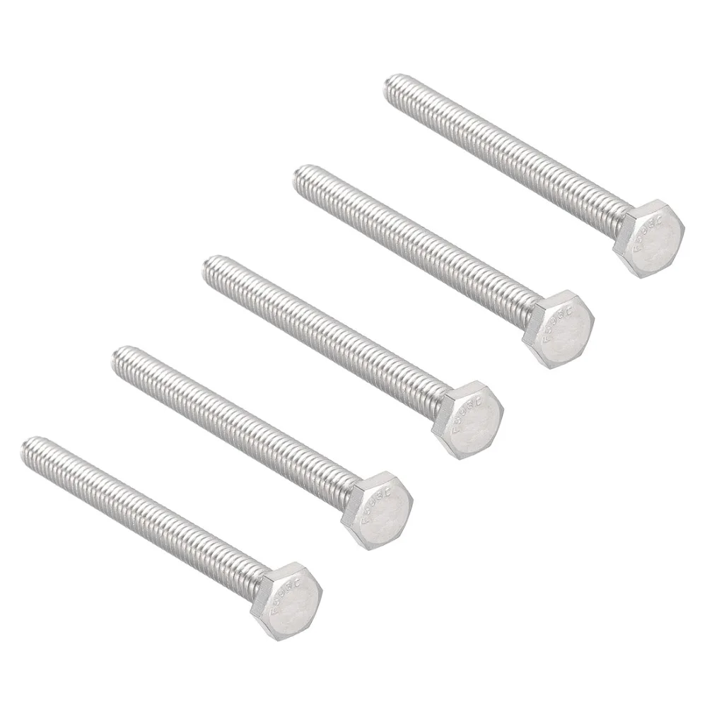 UXCELL 5 шт. болты 1/4 20x2 3/4 дюйма 304 с шестигранной головкой из нержавеющей стали