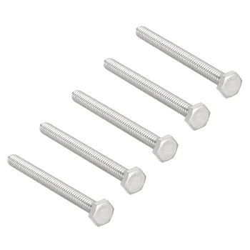 

UXCELL 5Pcs 1/4-20 x 2-3/4" Bolts 304 Stainless Steel Hex Head Screw Bolts Fastener Hardware For Ship Assembly Office Appliance