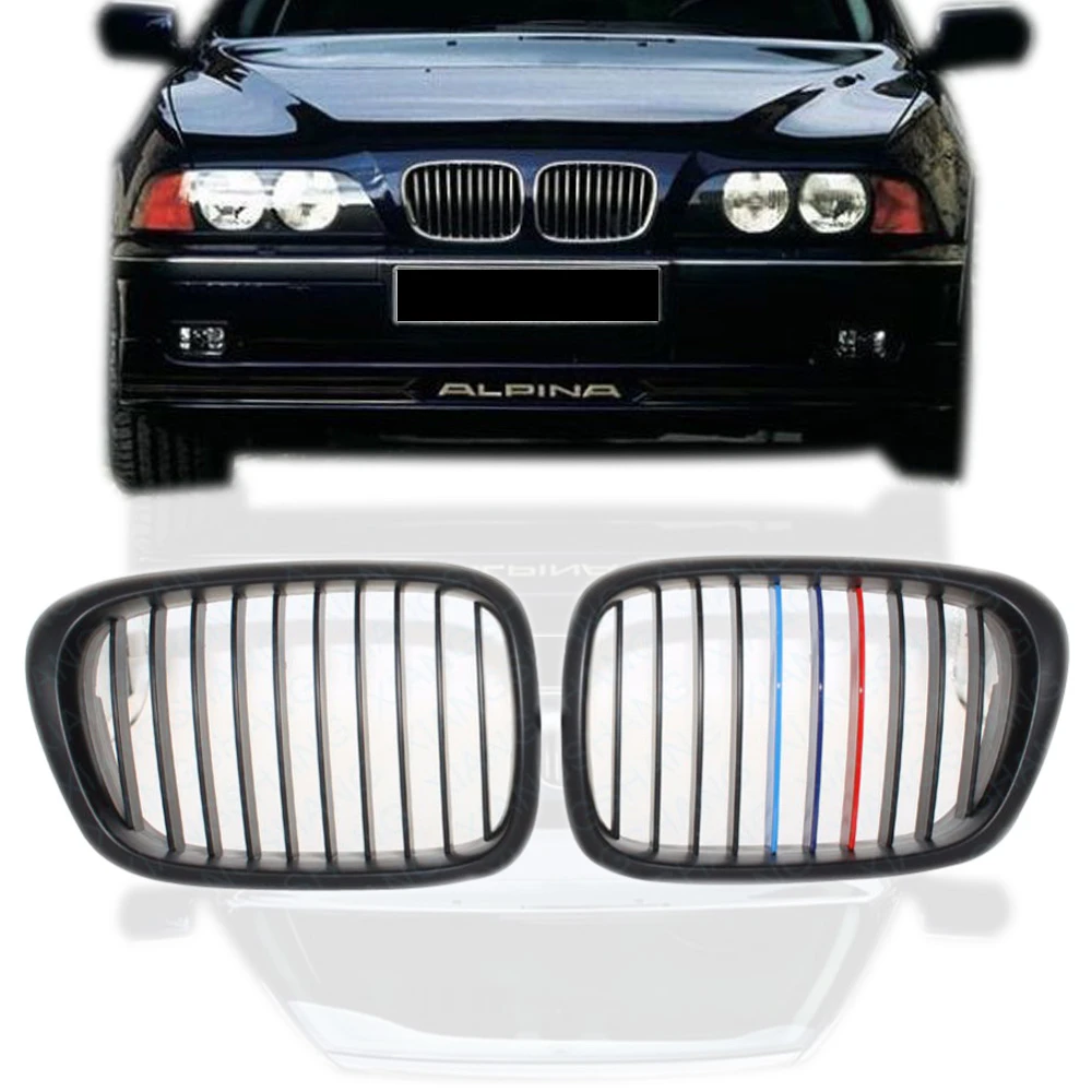 Re Grill Front Grill Radiator Grill Set BMW e39 5er Black Gloss Black Glossy Li