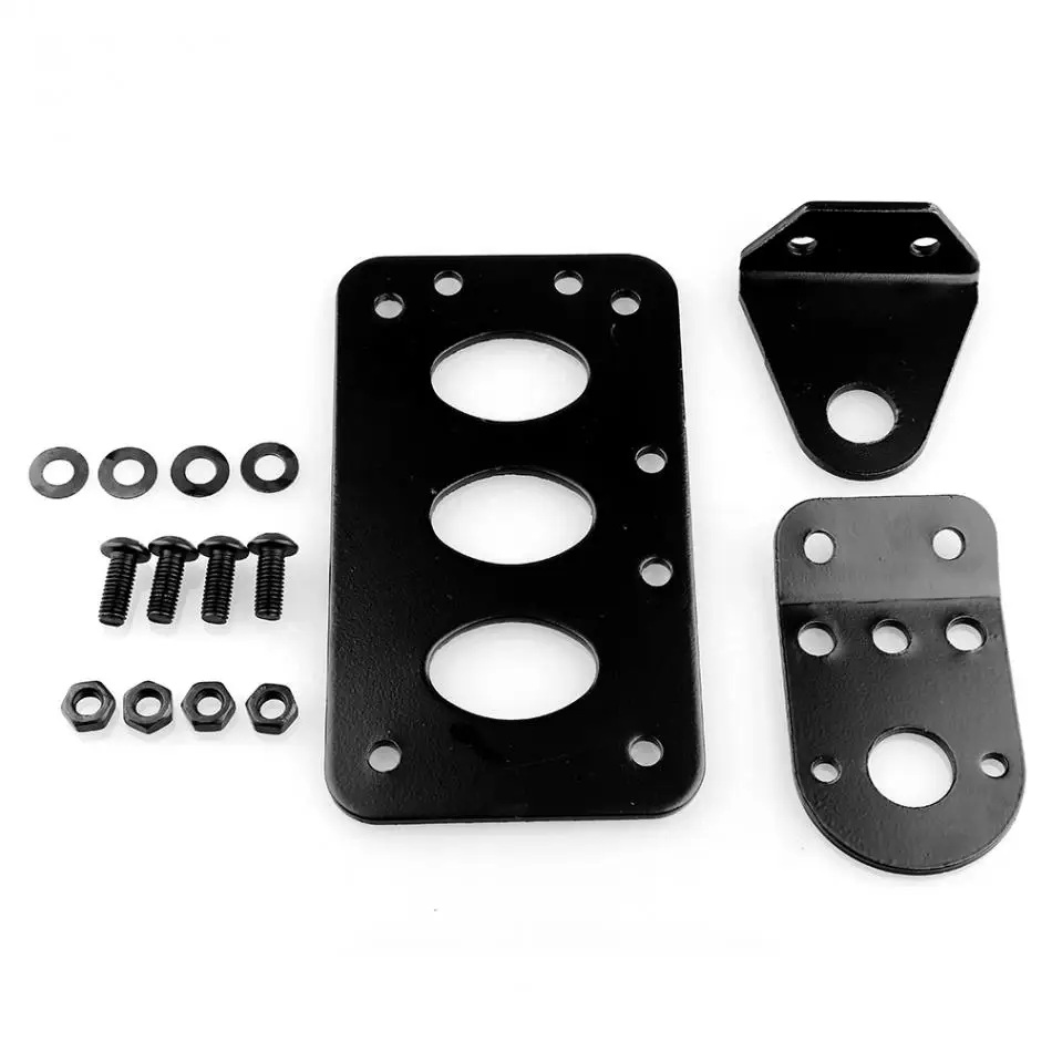 

Motorcycle Brake Tail Light License Plate Side Mount Metal Bracket Black high quality