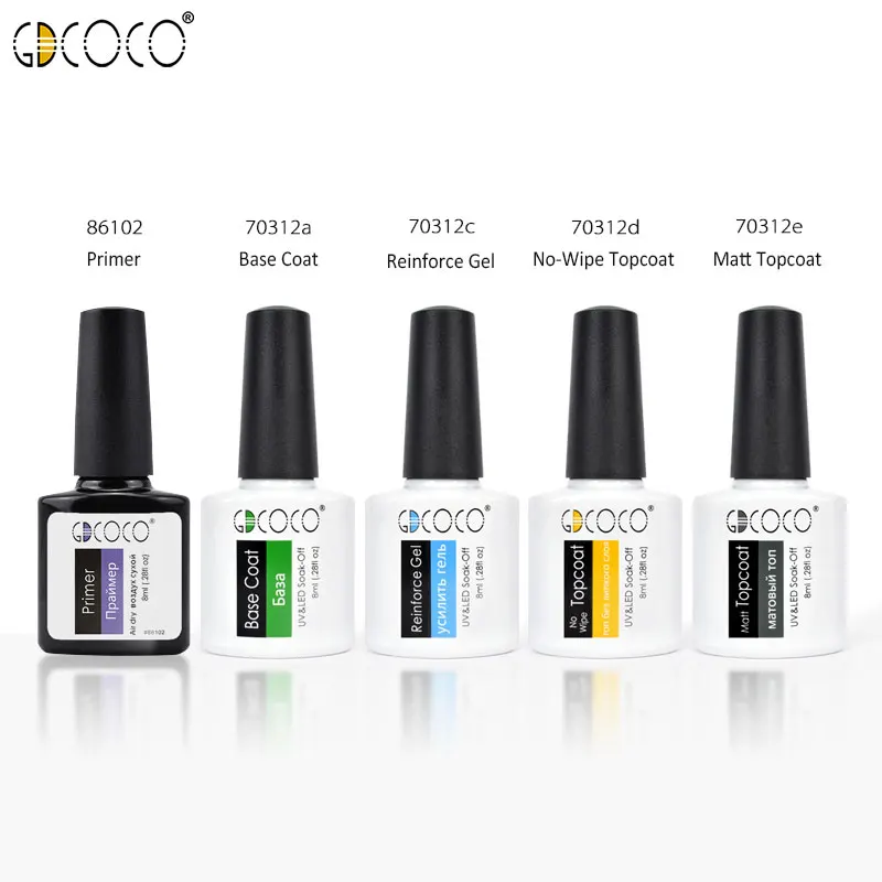 GDCOCO 5pcs/lot nail polish Nail Art Design Gel Varnish 8ml neon color shiny soak off polish gel manicure nail supply wholesale|Nail Gel| - AliExpress