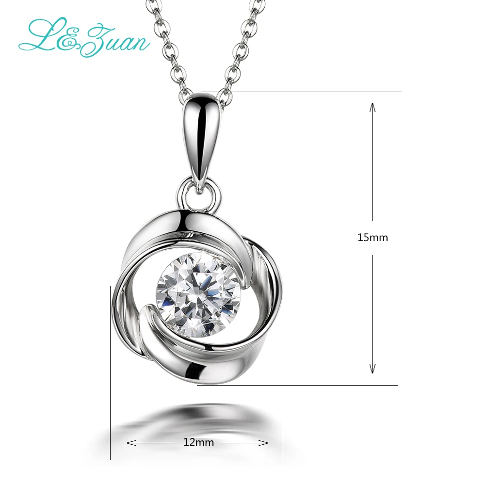 L & zuan серебро 925 пробы 1.47ct модные ленты круглые подвесные украшения подарок
