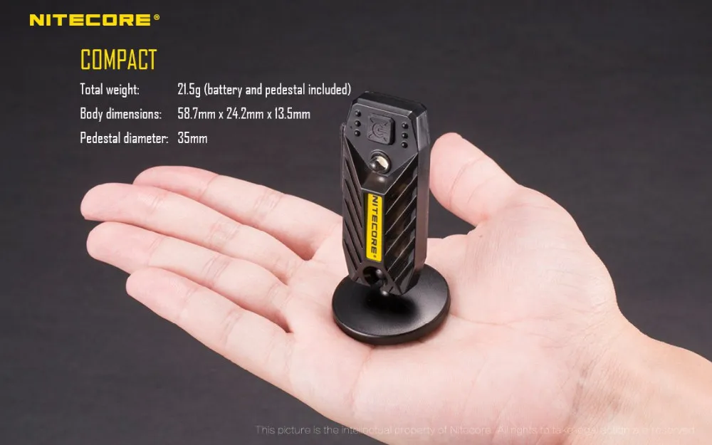 Nitecore T360M USB Перезаряжаемый светодиодный светильник-вспышка, головной светильник фонарь, Многоцелевой Магнитный Универсальный светильник