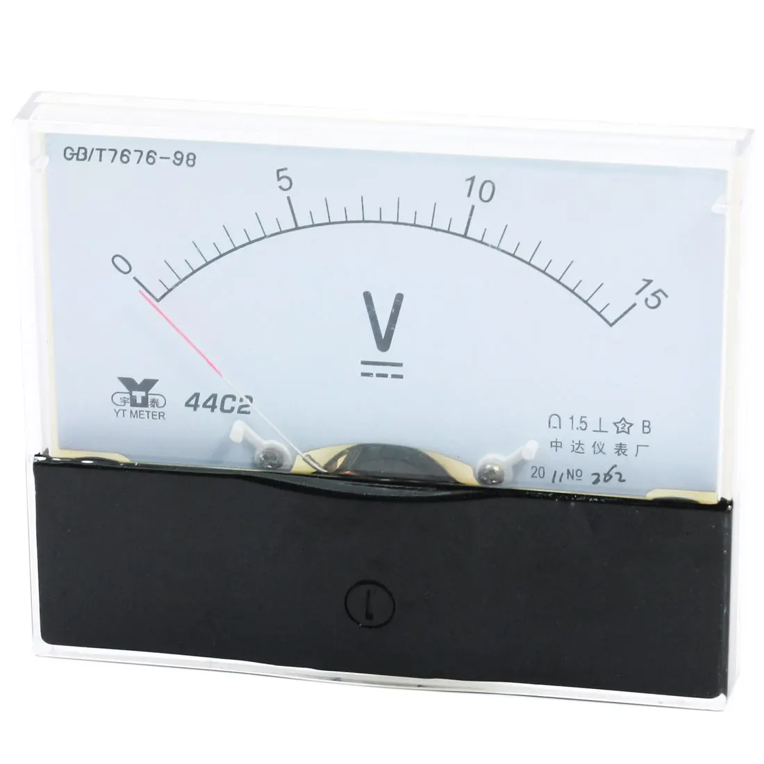Rectangle Measurement Tool Analog Panel Voltmeter Volt Meter 0 15V Measuring Range 44C2 . 15v