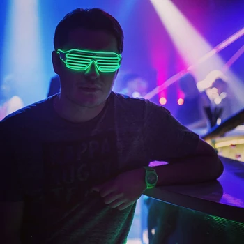 

10 pcs/lot 2 Modes Flash EL LED Glasses Luminous Party Lighting Colorful Glowing Classic Toys For Dance DJ,Party Mask
