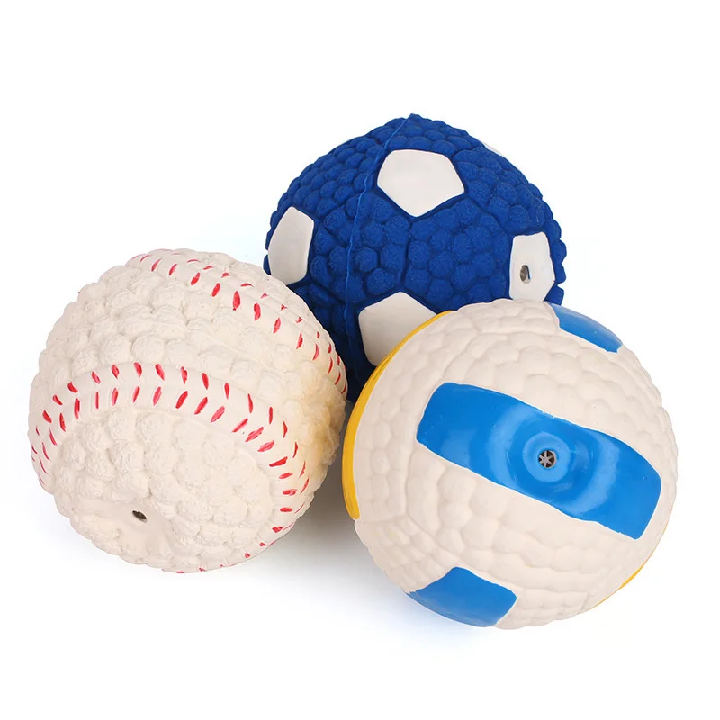 

Fast Shipping Pet Toys Clean Tooth Molar Latex Toy Ball Resistance To Bite Dog Interactive Voice Training Ball Pet Supplies