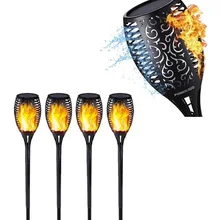 33LED Waterproof Flickering Flame Solar Torch Light Garden Lamp Outdoor Landscape Decoration Garden Lawn Light