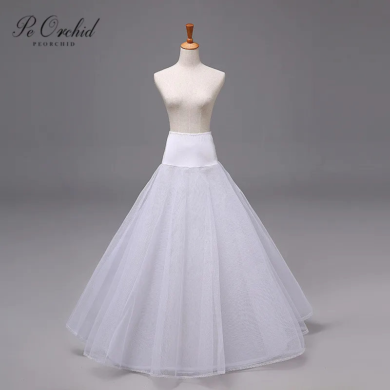 PEORCHID Petticoats кринолиновые Свадебные Enagua Novia винтажные женские белые тюлевые юбки для свадебного платья длинная Нижняя юбка