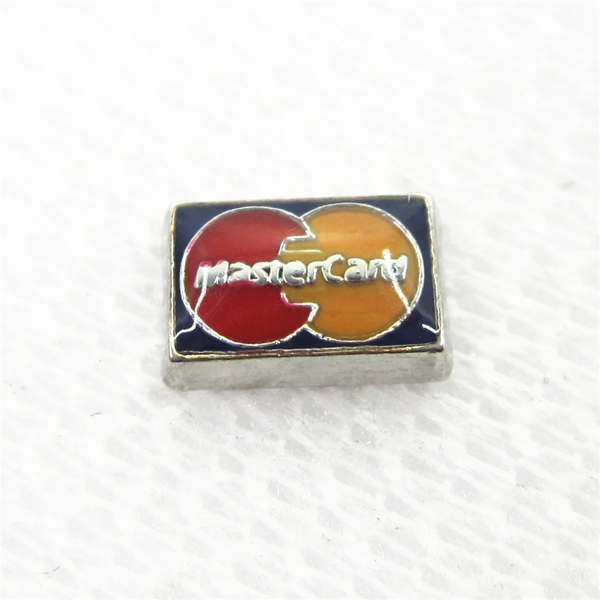 Hot Selling 20pcs/lot Mastercard Floating Charms Living Glass Memory Lockets DIY Jewelry Accessory |