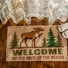 Американский кантри стиль натуральный джут Ковер Дверной коврик нескользящий коврик Винтажный стиль ковер