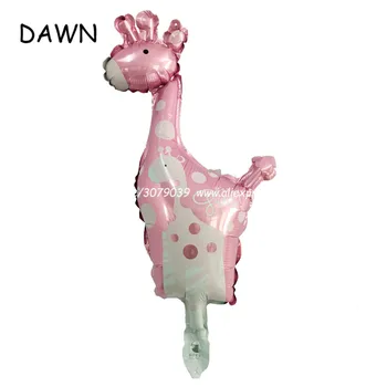 

50pcs/lot mini Giraffe Balloon Happy Birthday Party Cartoon Decoration Foil Balloons Birthday Supplies