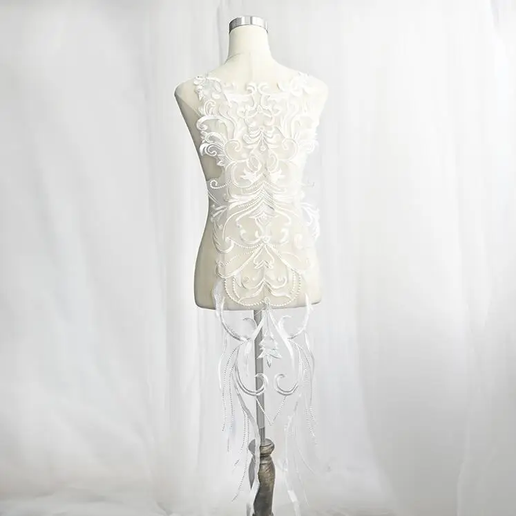 

1 Large Piece 130*28cm Body Lace Collar Beautiful Flower Venise Lace Applique Trim Sewing Supplies Lace Fabric Dress Applique