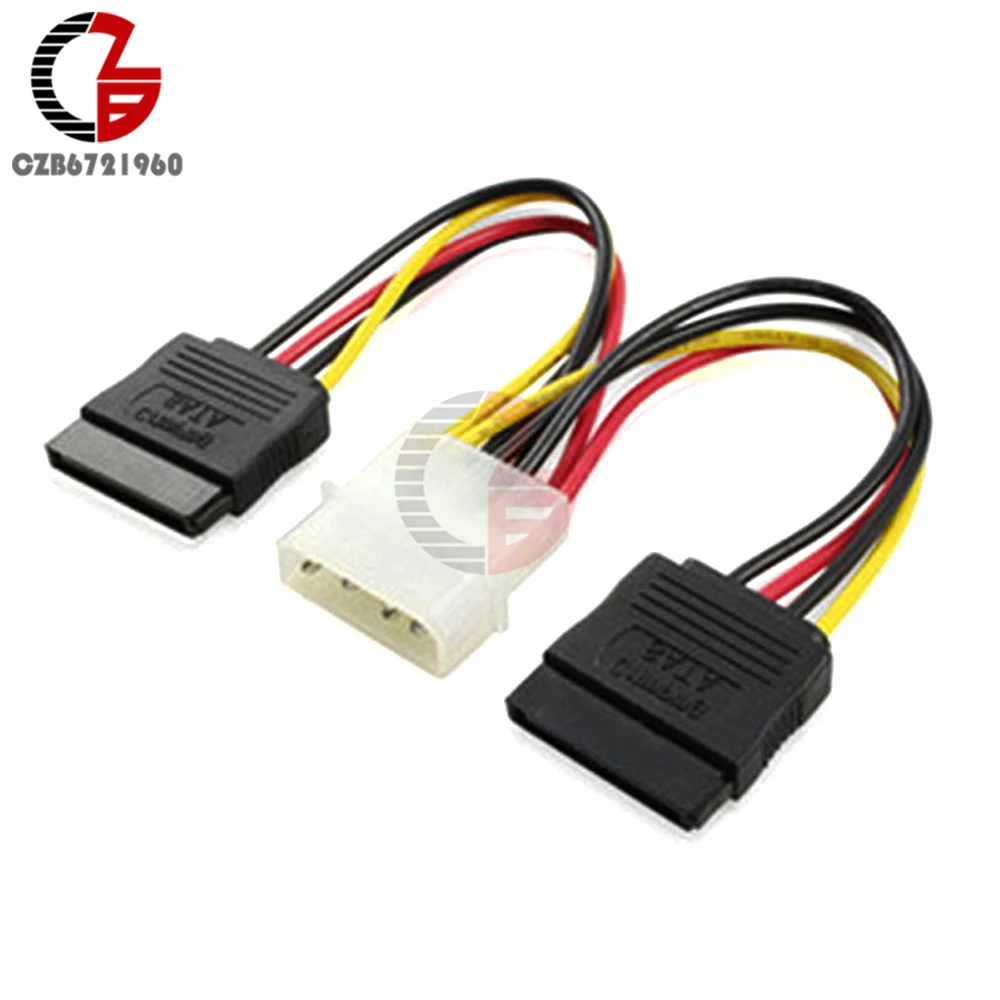 5 шт. 4 Pin IDE Molex к 2 серия ATA SATA адаптер питания кабель провод разъем|power cable|ide power cableide