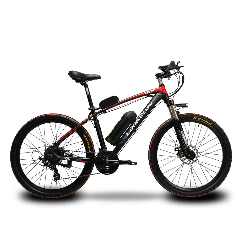 Perfect Lankeleisi T8 Electric bike Mans Mountain e-Bike 17X26inch 250W 48V 10ah 21 Speeds(Red) 0