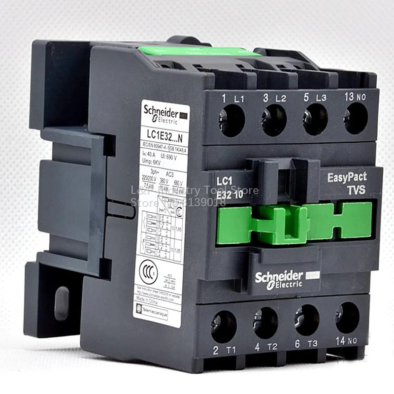 New Original Schneider LC1-E EasyPact TVS Series LC1E3210M5N 15KW-380V 32A Din Rail Contactor 220V AC Updated To LC1N3210M5N image_1