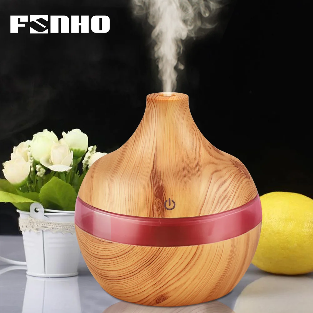 

FUNHO 300ml Air Aroma Humidifier Ultrasonic Aromatherapy Essential Oil Diffuser Night Light Humidificador Fogger For Home 25S
