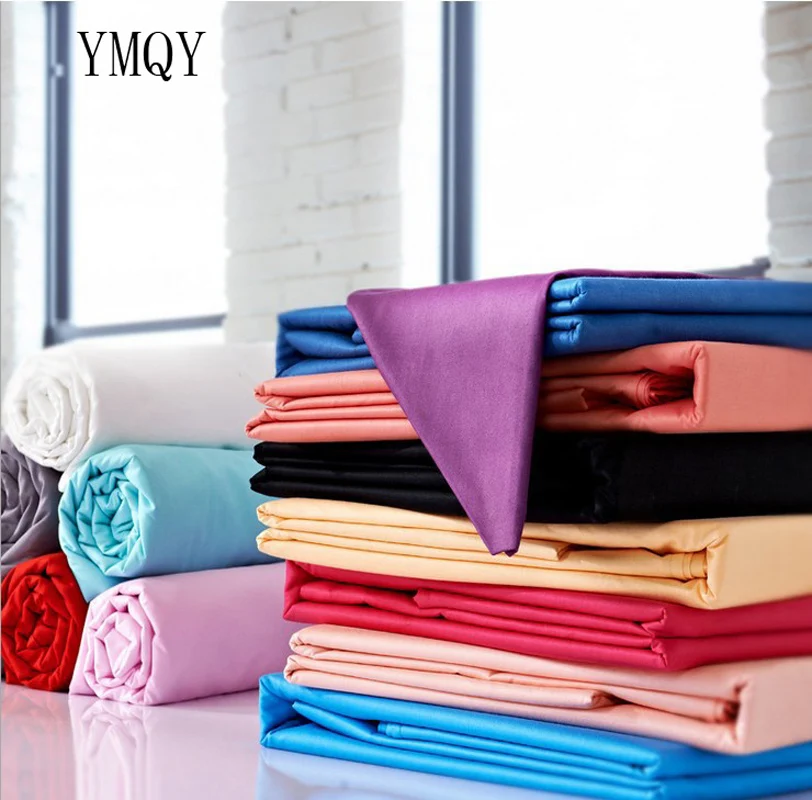 

YMQY 2018 Fahion Luxury 100% Cotton Bed Sheets King/Queen/Twin/Full Size sabanas Solid Hotel Bed Sheet Bedding Sheets 002