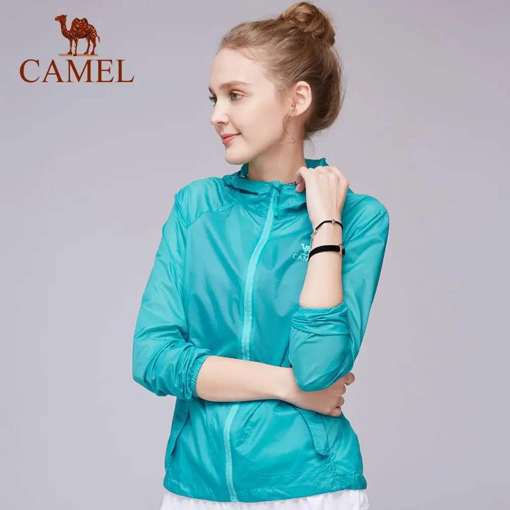 CAMEL, женское уличное кожаное пальто, ультра-тонкое, быстросохнущее, дышащее, для кожи, одежда с защитой от ультрафиолета, Спортивная, Пляжная, походная куртка - Цвет: Blue