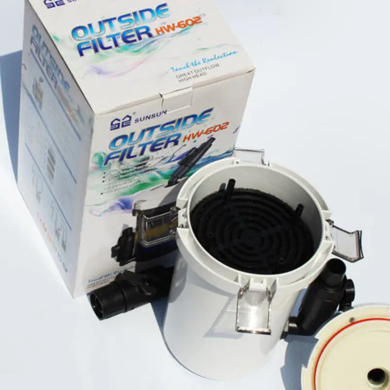 SUNSUN HW-602 Nano Aquarium Pre-filter External Canister Filter for Fish Tank Filtration System 1.5L Outside Filter