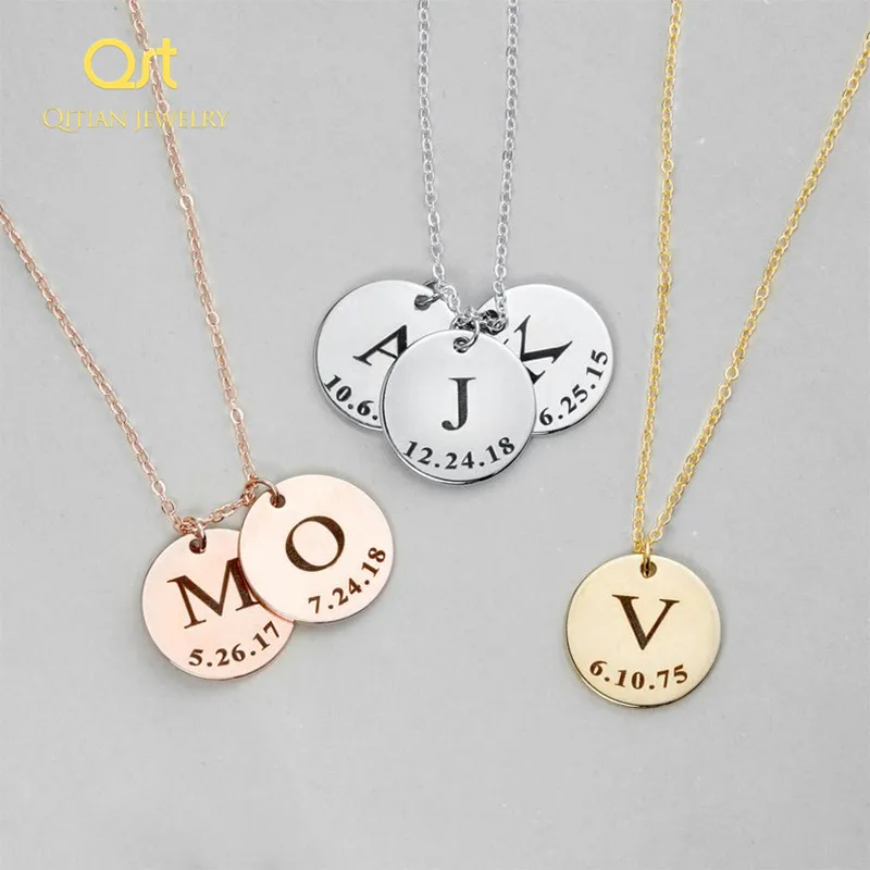 

DIY Tiny Gold Initial Necklace Gold Silver Letter Necklace Initials Name Necklaces Pendant Fashion Jewelry For Women Girls Gift