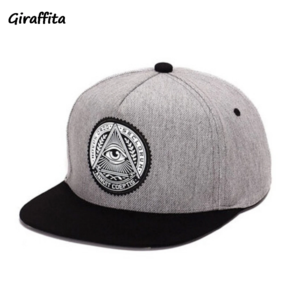 Giraffita, 5 панелей, хлопок, snapback, 3d глаза Бога, пластмассовая нашивка, Мужская бейсболка с плоским козырьком, хип-хоп кепка и Кепка для мужчин и женщин