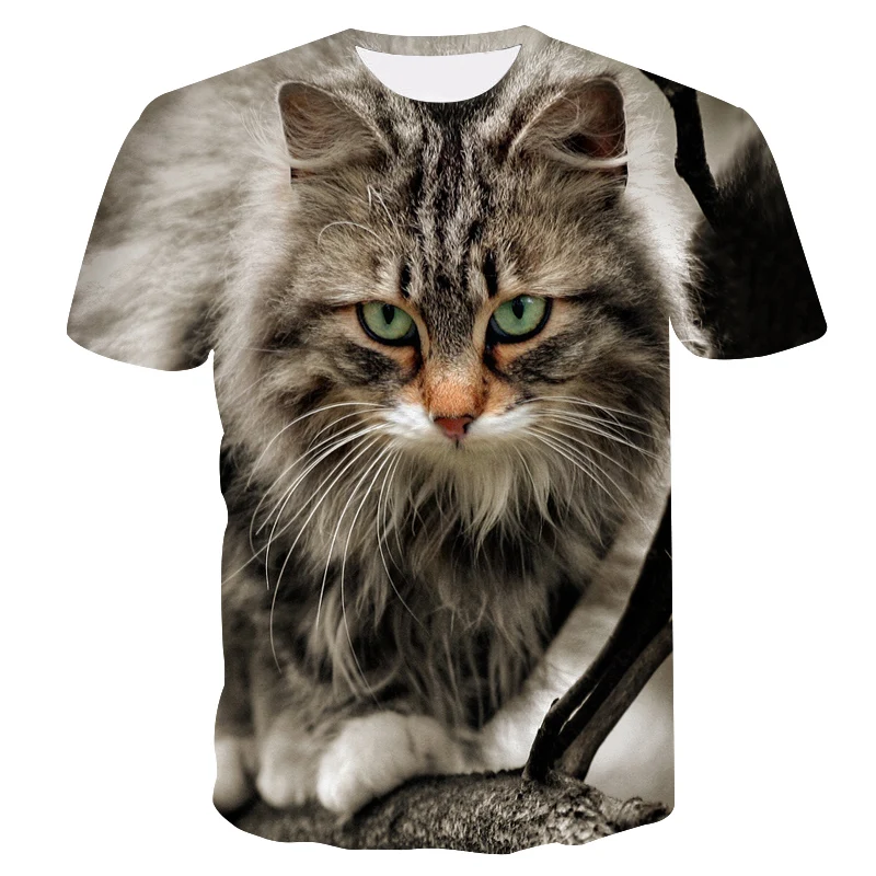 BIANYILONG 2018 новая крутая футболка для мужчин/женщин 3d футболка принт Два кота с коротким рукавом летние топы футболки Мужская футболка
