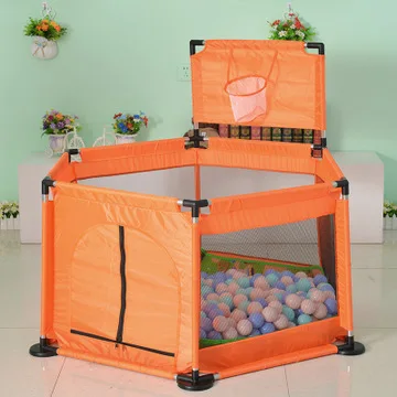 

Portable playpen for baby Safe playpen for infants Game Arena Indoor Ocean Balls Pool Ocean with Basket + Safe Play Mat For Kids