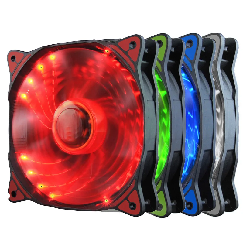 

12V 3Pin LED Cooling Fan for PC Computer Case Hydraulic Bearing Cooler Cooling Fan 120x120x25mm