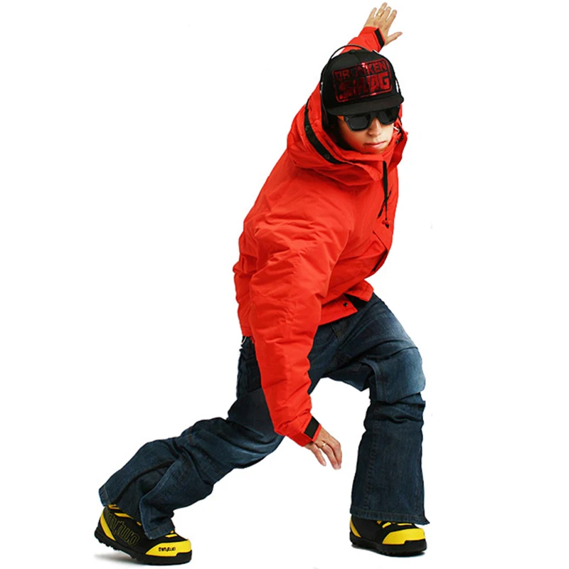 Премиум выпуск "Southplay" Зимний сезон 10000 мм водонепроницаемый лыжный сноуборд согревающий(красная куртка+ синие джинсовые штаны) комплекты