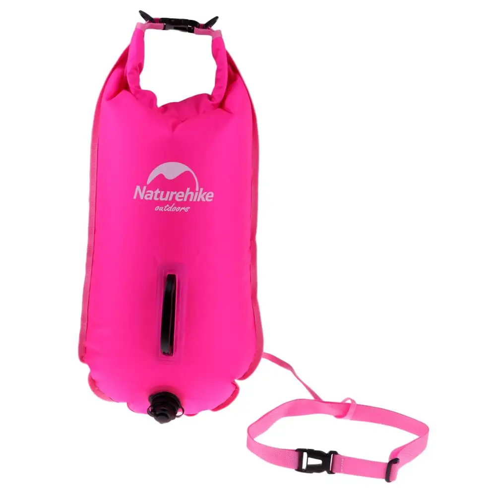 High Visibility Inflatable Dry Bag Safety Swim Pool Buoy Tow Flotation Device for Swimming Training Surfing Snorkeling