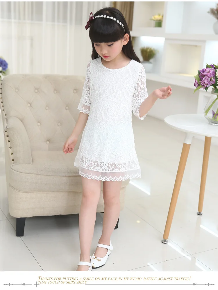 Vestido de Renda Vestido de Princesa Anos de Idade do Bebê Roupas de Menina Crianças 2018 Novo Verão Outono Tamanho Grande Branco Meninas 3 4 6 8 10 12 14 16 18 24 High Quality girls dress princess