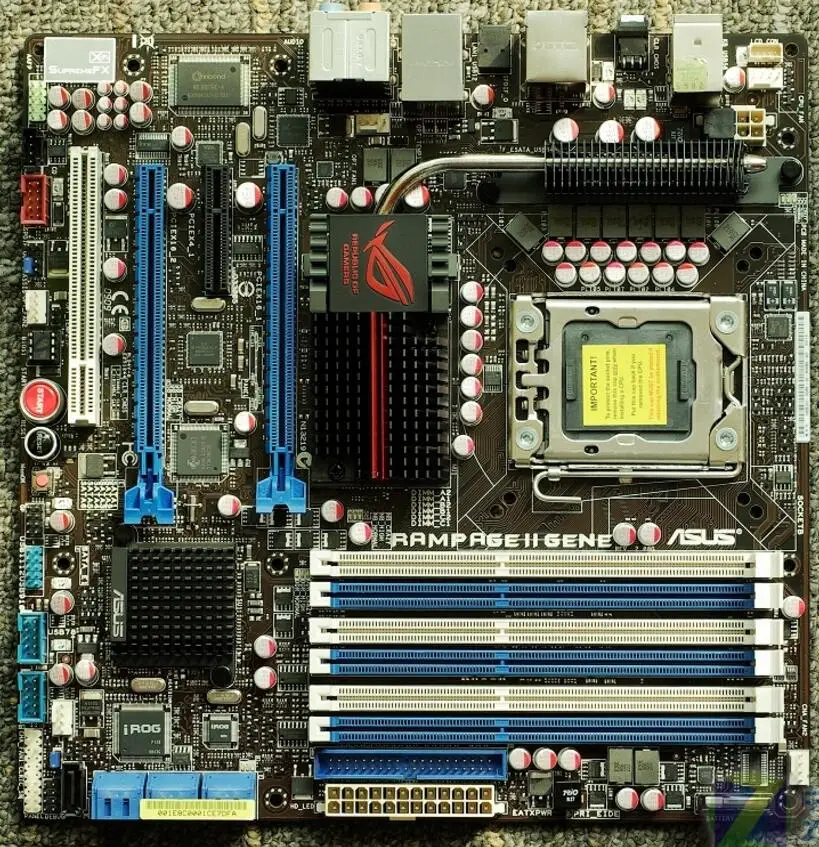 LGA1366 для ASUS Rampage II Gene оригинальная настольная X58 1366 материнская плата DDR3 |