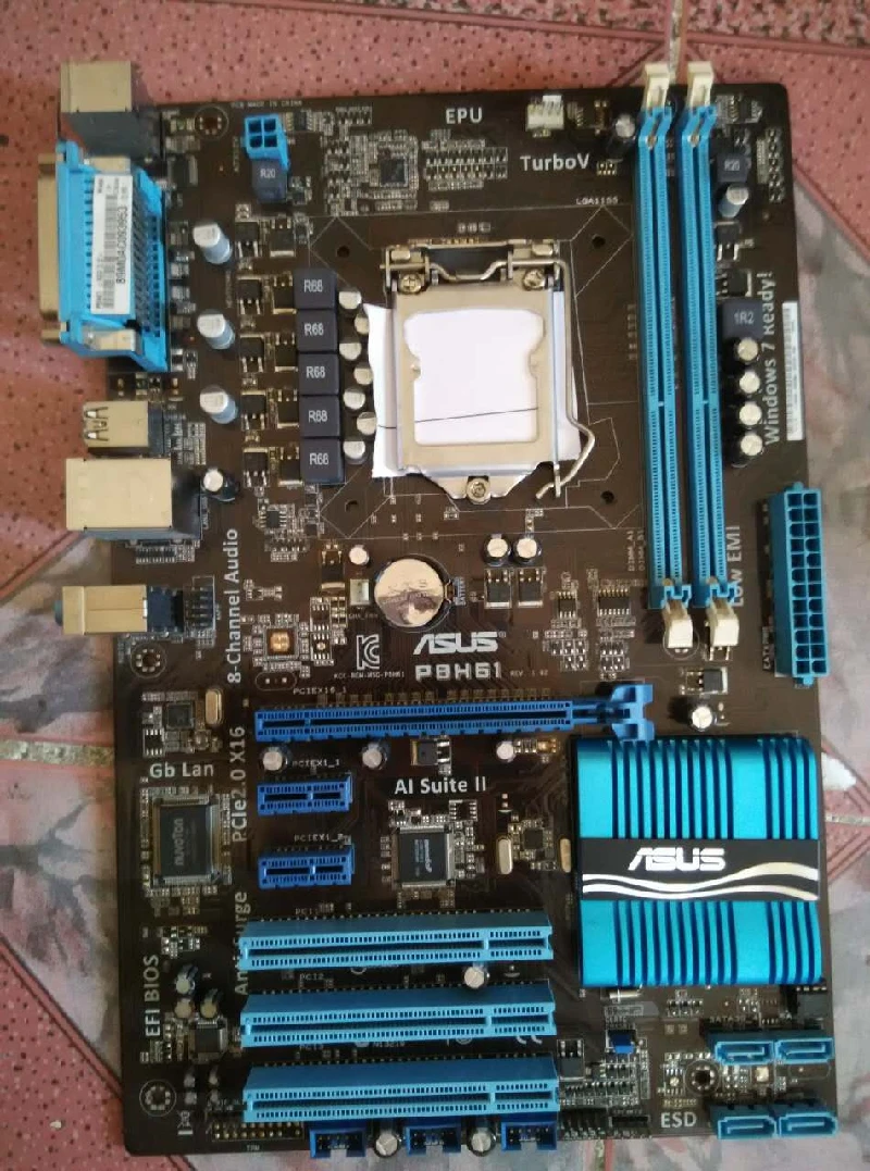 LGA1155 для ASUS P8H61 оригинальная б/у настольная H61 1155 Материнская плата DDR3 | Компьютеры