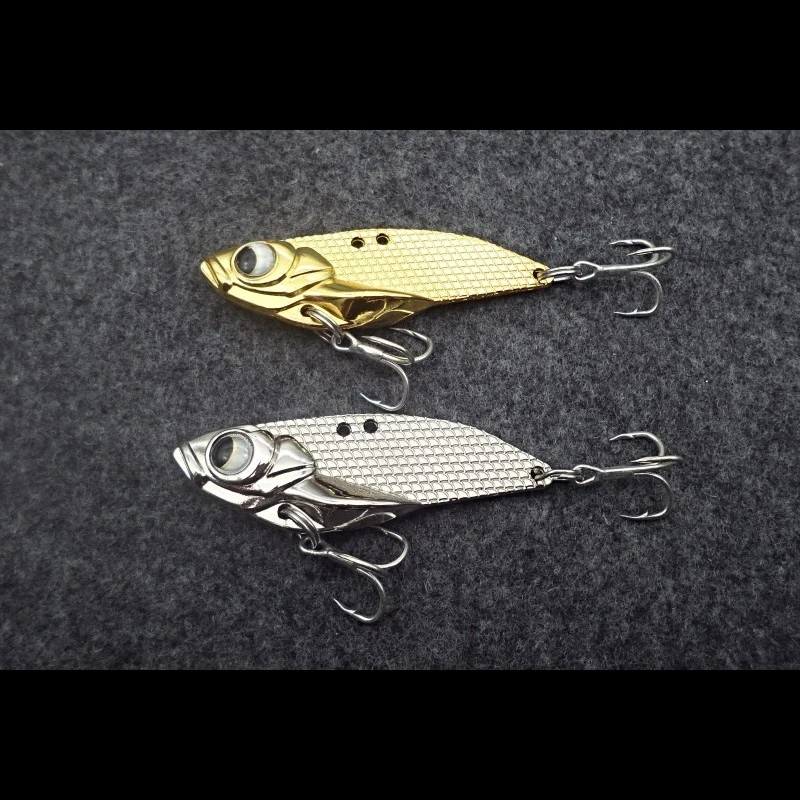 

wLure Metal VIB High Frequency Action Sink to Bottom Long Distance Casting Fresh Water Vertical Jigging Fishing Lure BL4